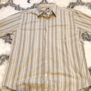 🌴 5/$25 Anchor Blue Casual Button Down